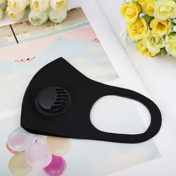

Durable Washable Dustproof Mouth Mask Men Women 3-Layer Anti-fog Haze Dust Face Mask with 2pcs Breathable Valves