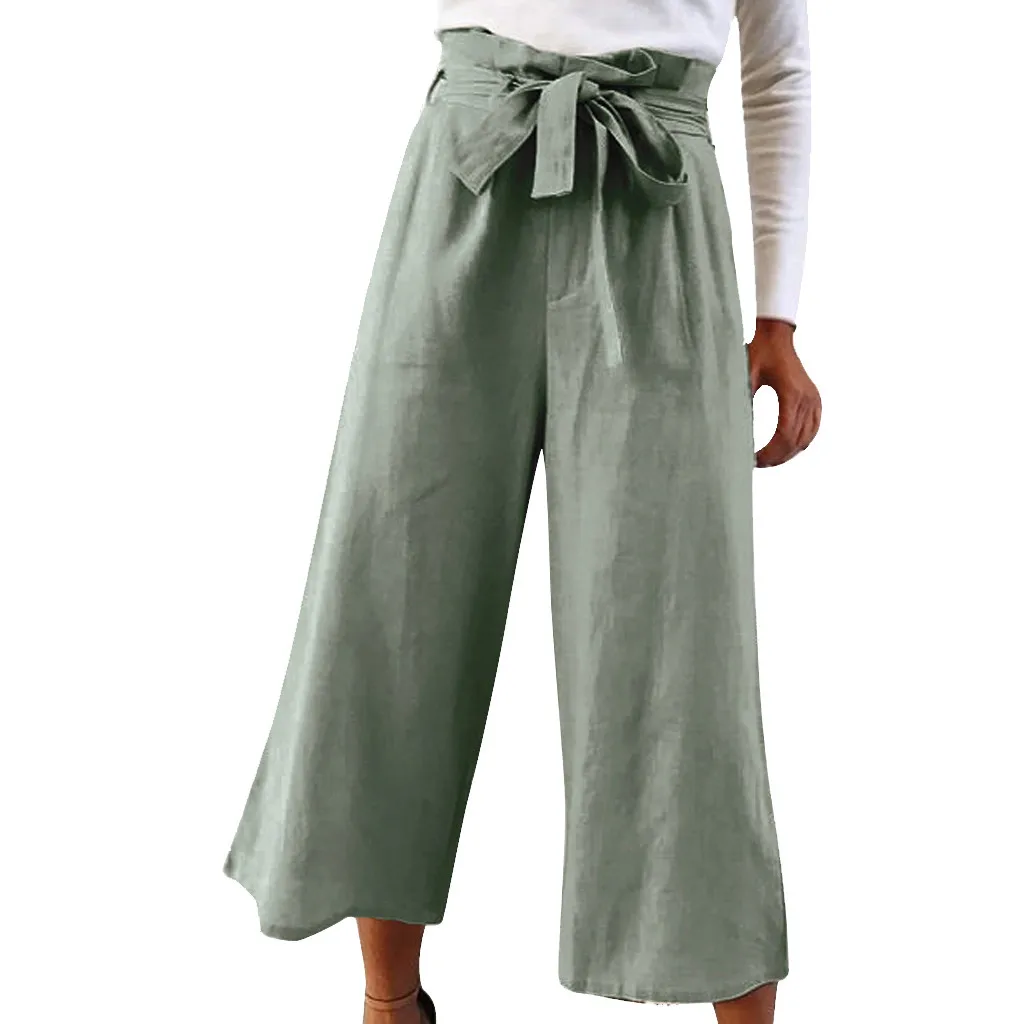 KLV 2019 женские брюки чистый дикие Модные Повседневные кружевные брюки свободного кроя с девятью точками 9,13