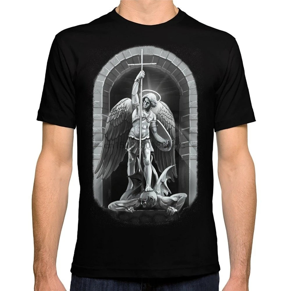 Designer T Shirts MenCrew Neck Fashion Short Archangel Michael | Мужская одежда