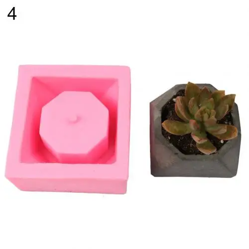 3D DIY Art Moulds Concrete Flower Planter Pot Silicone Ceramic Clay Craft Handmade Mold Home Garden Decoration Tool - Цвет: 4