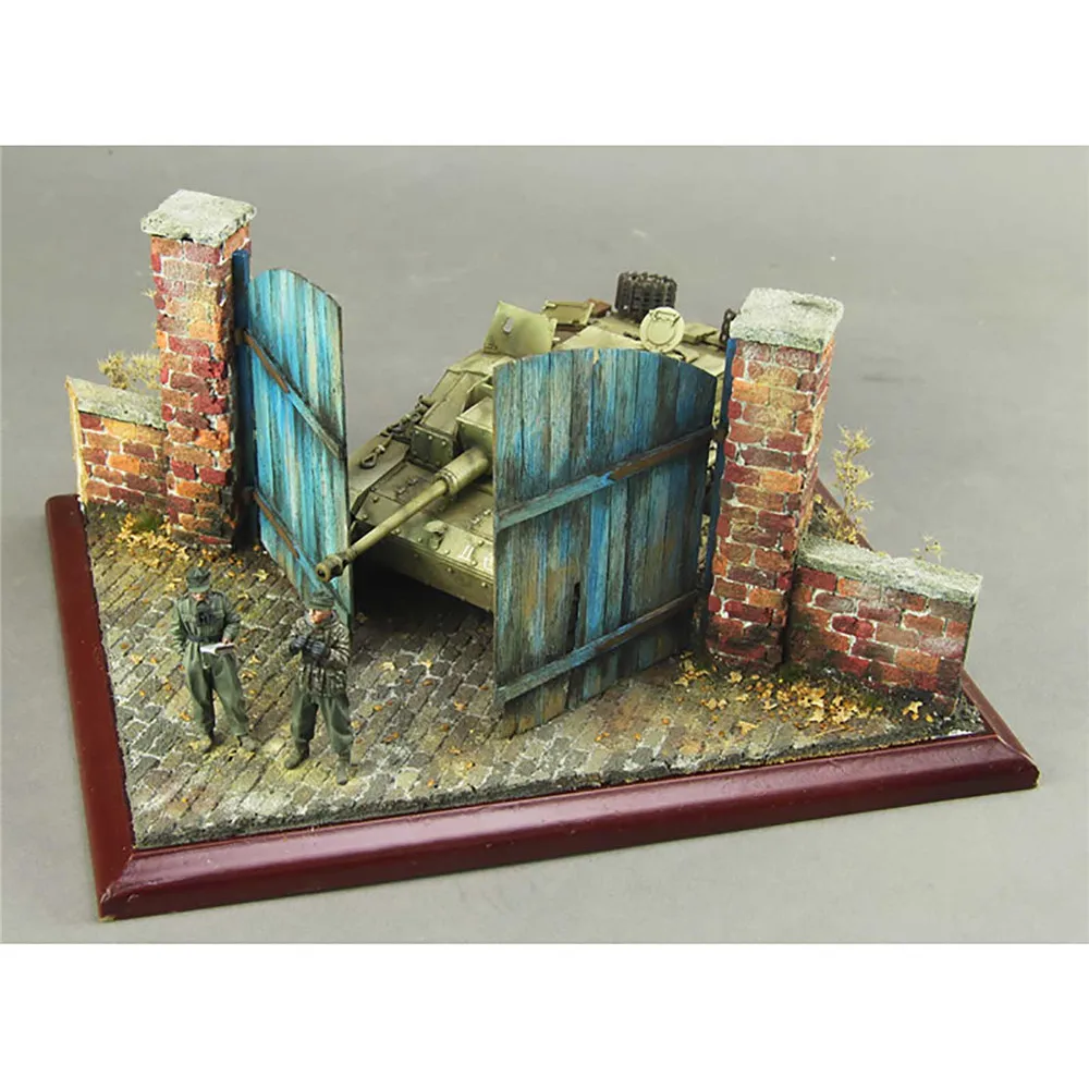 Cenário militar modelo de construção diy cenário suíte 1/35 porta de madeira europeia n° 1 cj0203 simulação cenário modelo construção di