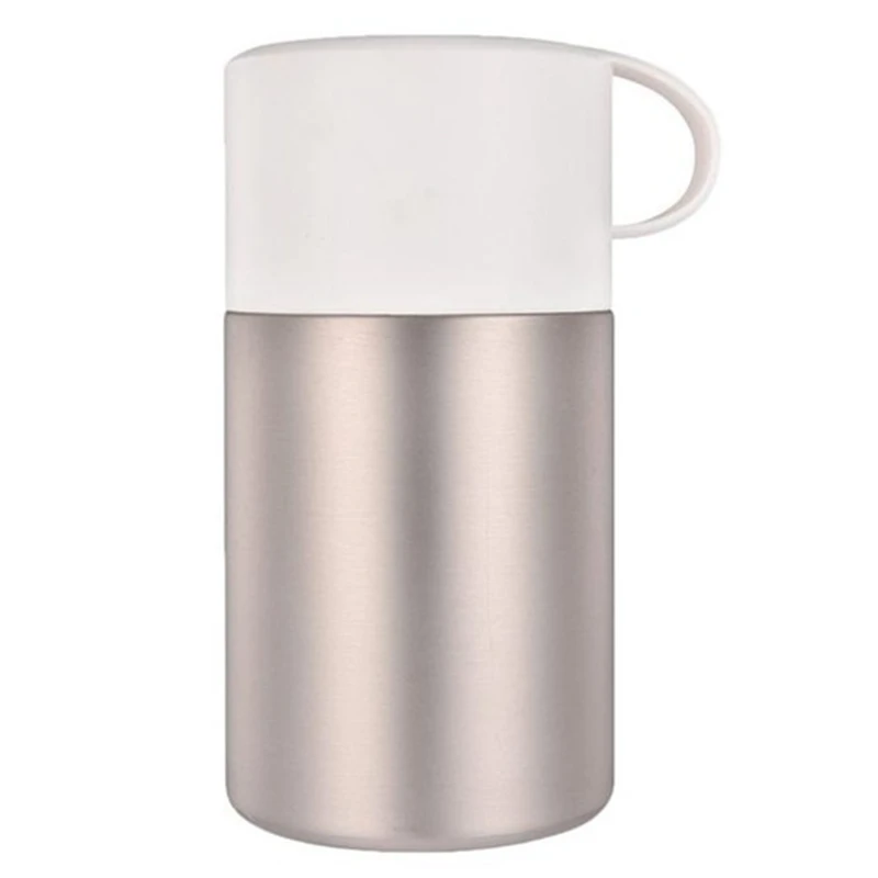 

600Ml Stainless Steel Vacuum Bottle Food Jar Braised Beaker Thermal Stew Pot Insulation Soup Thermoses With Portable Folding Spo