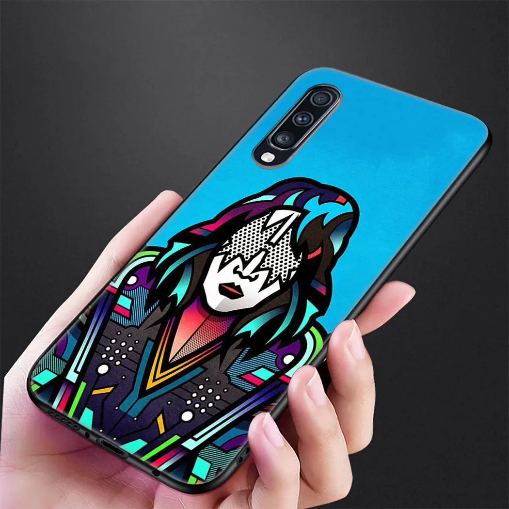 1 Рок-группы "KISS" прохладный черный мягкий силиконовый чехол для samsung Galaxy A70 A60 A50 A40 A30 A20 A10 M40 M30 M20 M10 крышка - Цвет: 1