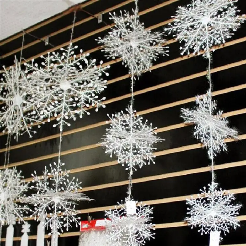 30 шт 11 см рождественские снежинки подвесное украшение Подвески(белый