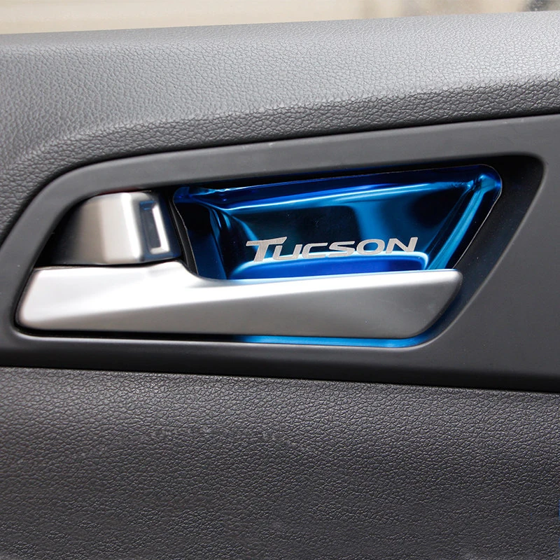 Stainless Steel Auto Inner Door Bowl Sticker interior moulding Covers For Hyundai Tucson Accessories