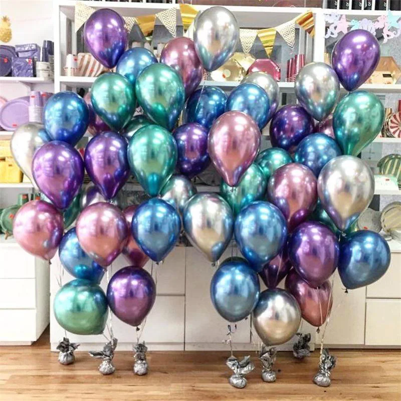 20 штук хромированные шары из латекса цвета металлик Globos Свадебные надувной