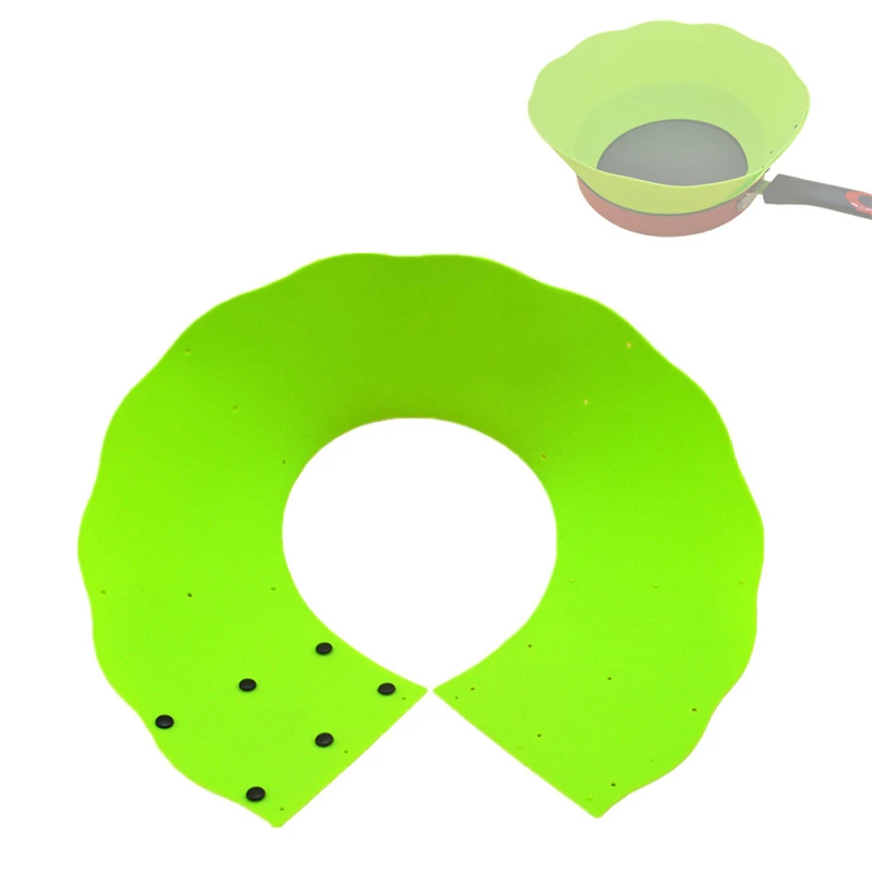 Splash Oil Baffle Kitchen Professional Tools Cooking Silicone Pot Ring To Eliminate Oil Burns Non-Stick Surface Easy To Clean