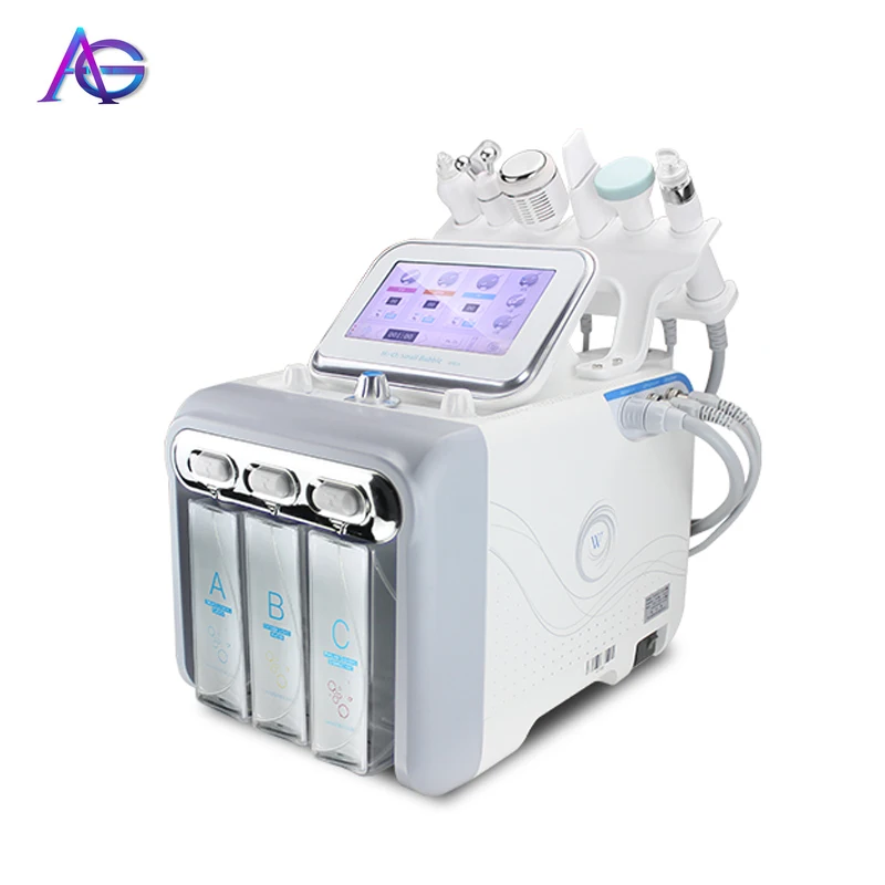  Portable hydrofacial 6 in 1 oxygen machine facial Deep cleaning for all skin type