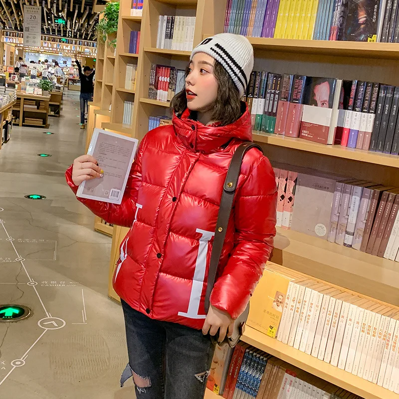 

AliExpress down Jacket Women's 2019 Winter New Style Korean-style Large Size Loose-Fit WOMEN'S Cotton-padded Clothing Slim Fit d
