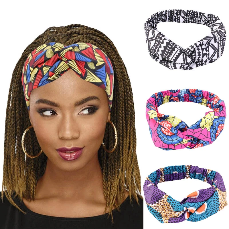 African Pattern Print Headband For Women Twist Style Hair Band Ladies Salon  Make Up Head Wrap Headwear Turban Girls Accessories - Headband - AliExpress