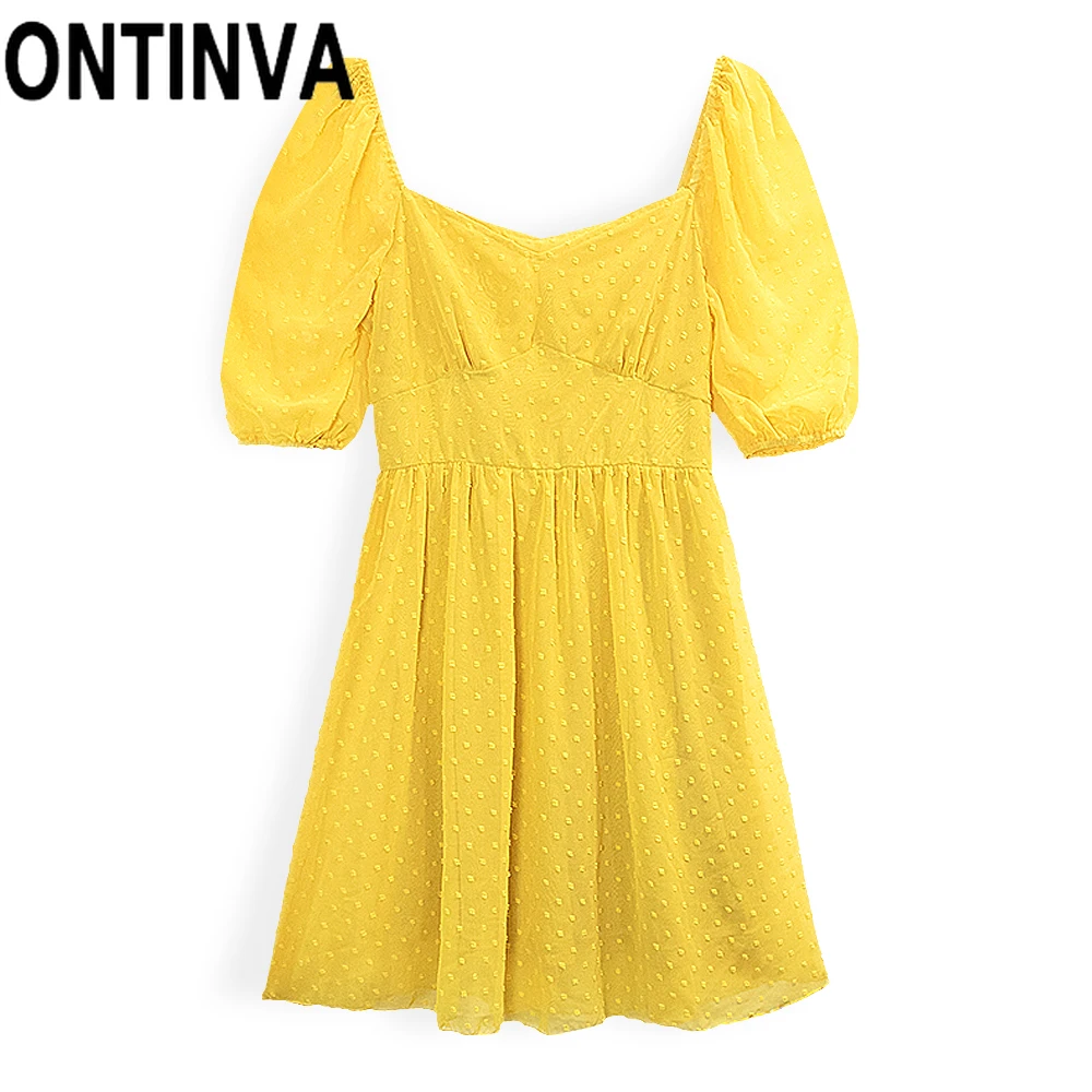 yellow polka dot sundress