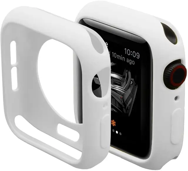 Candy Soft Silicone Case for Apple Watch 6 SE 5 4 3 2 1 42MM 38MM Cover Protection Shell for iWatch 4 5 6 3 2 40MM 44MM  Bumper white
