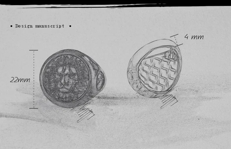 Новая мода S925 серебряные ювелирные изделия Король Лев гравировка мужское кольцо властная личность серебряное кольцо для мужчин