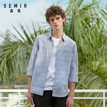 

Shirts men 2020 summer new loose small straight ins cotton fashion shirts for man clothing