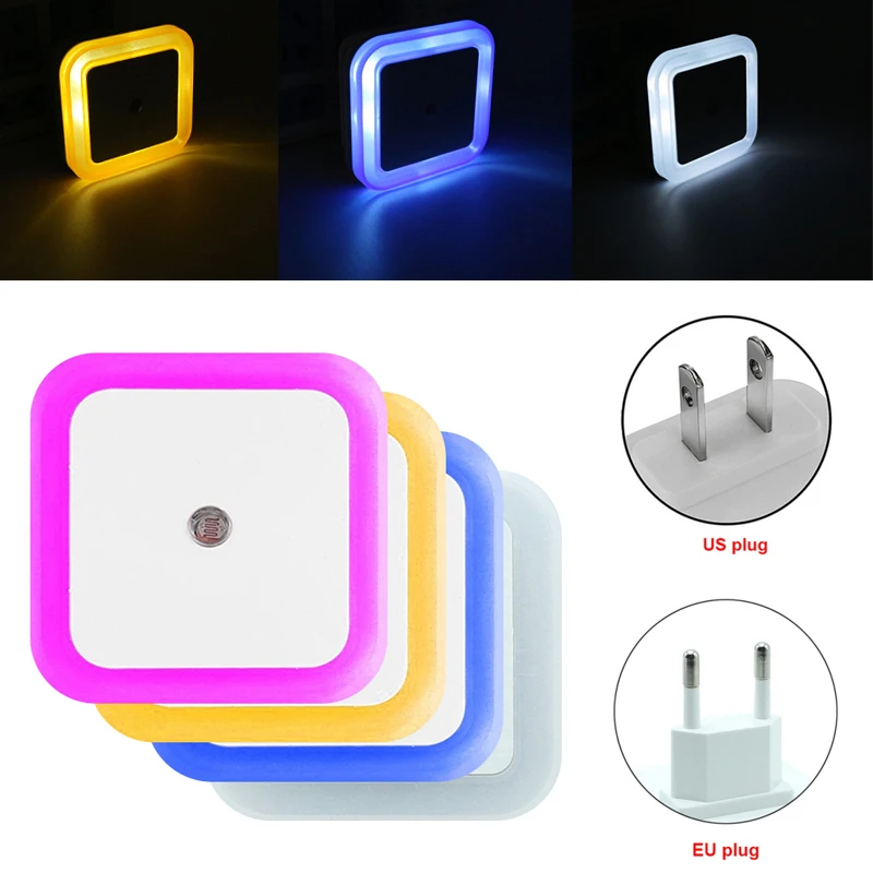 Auto Night Lamp LED Induction Sensor Control Lamp Smart Home Night Light LED Square Light for Baby Bedroom Hallway dropshipping