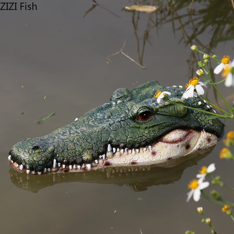 Outdoor Decor Simulation Crocodile Hippopotamus Head Garden Decoration Resin Animal Pond Adornment Courtyard Landscape Crafts | Дом и сад