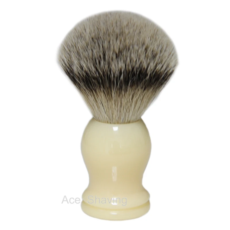Silvertip badgerHair Badger щетка для бритья волос для лица чистая борода удаляет мыло инструмент для очистки волос черная ручка из смолы - Цвет: Silvertip badgerHair