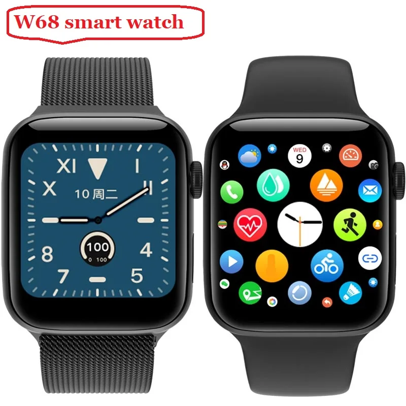 W68 умные часы мужские серии 5 Full Touch IP67 фитнес-трекер монитор сердечного ритма smartwatch VS W58 Iwo 12 IWO8 W34