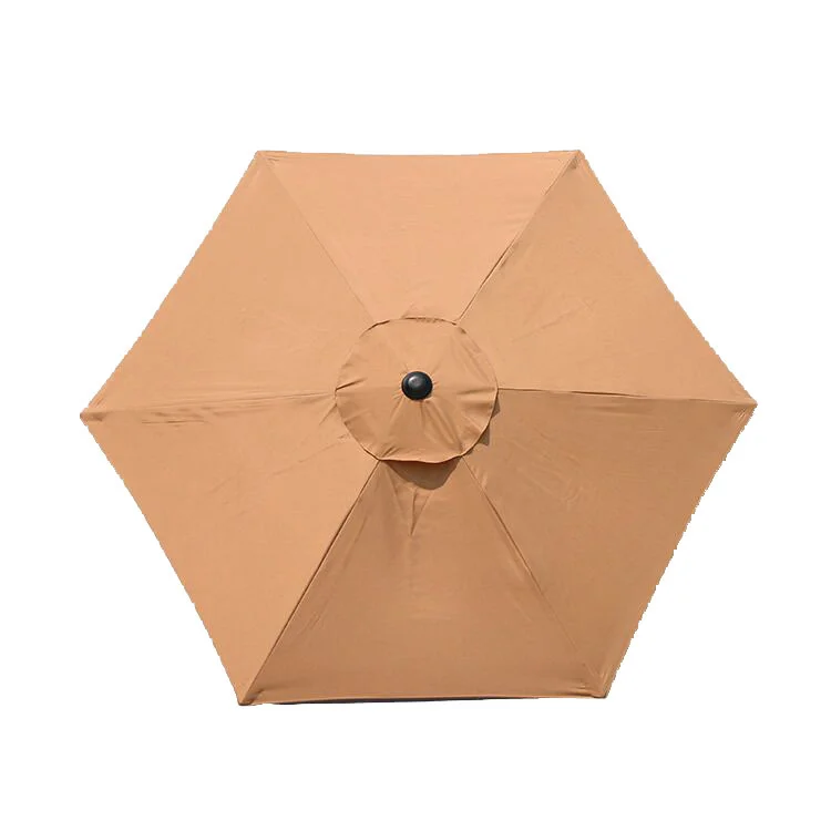 2m Double Layer Folding Beach Umbrella Replacement Canopy Garden Sunshade Cloth Waterproof Umbrella Covers For Patio Anti-UV