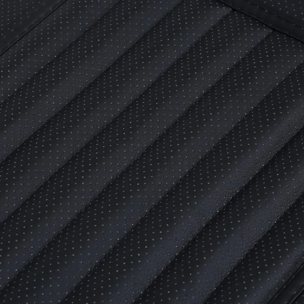 Universal Car Seat Mat Charcoal Auto Double Back Seat Pad Breathable Anti-slip Synthetic Leather Car Rear Seat Cover