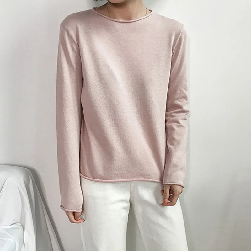 

Girls Basic T-Shirt Long Sleeve Oversized Loose Brief T-Shirt Baggy Plus Tops Casual Solid Color Autumn Winter Basic T-Shirts