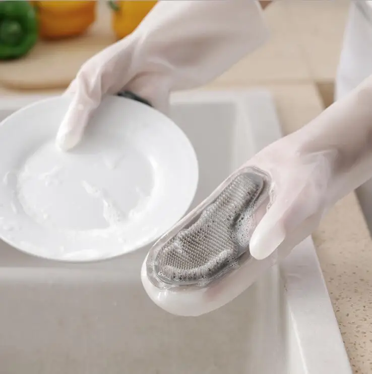 magic silicone dish washing gloves cleaning gloves non-slip dish washing Health Cleaning tools 1 Pair