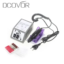 Электрическая дрель для ногтей, маникюрный набор, напильник, серая ручка для ногтей, машинка, набор с вилкой европейского стандарта,, 100-240 В