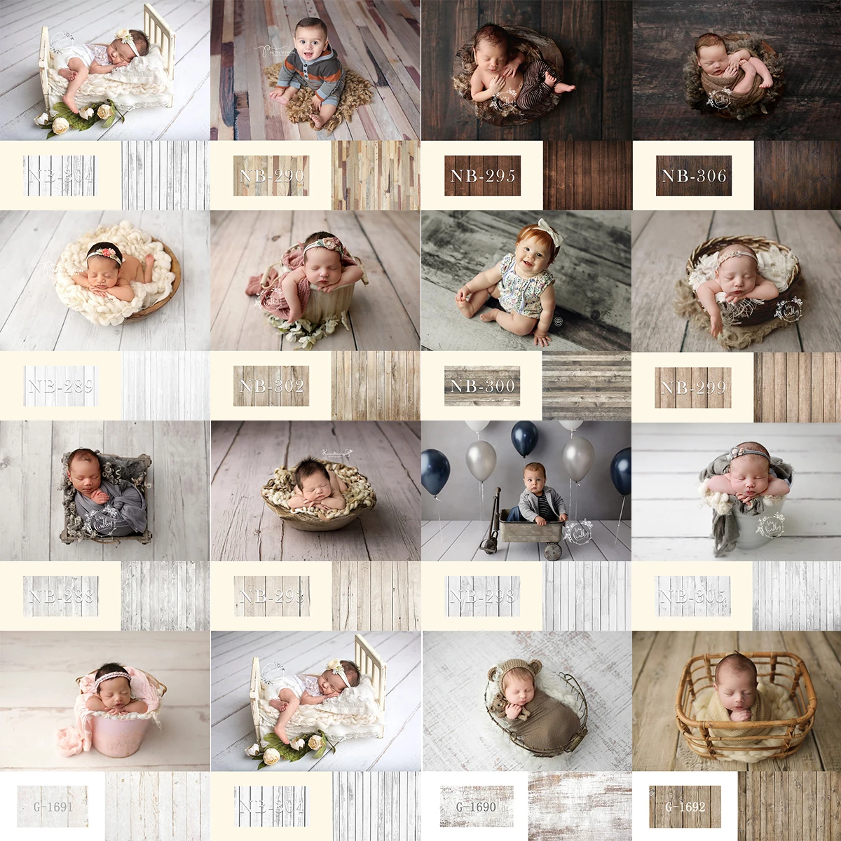 Photo Backdrop Wood Floor Vintage Wooden Photography Background Newborn Portrait Photo Shoot Accessories Studio Prop