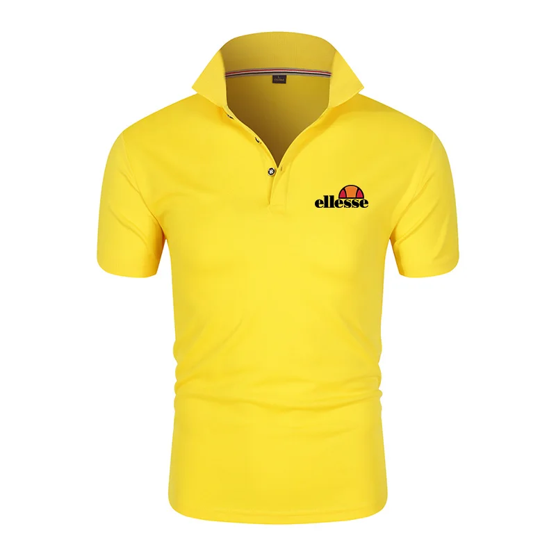 Polo de algodón de manga corta para hombre, Polo informal a la moda, de Color sólido, para trabajo de negocios, novedad de verano, M-4XL, 2021