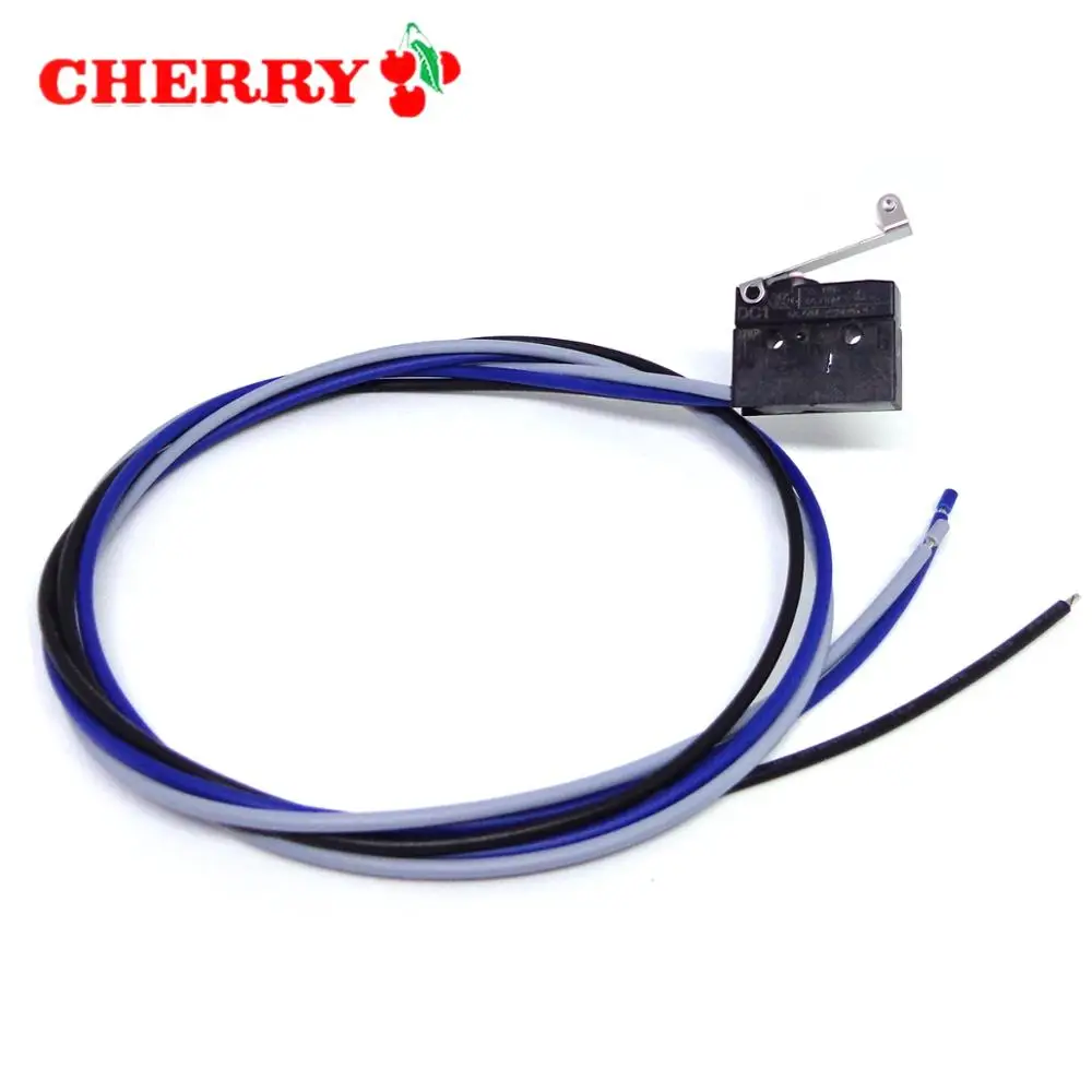 original CHERRY micro switch with 0.5M wire DC1 short/long/pulley/bent handle 10A250V WIRE Waterproof switch