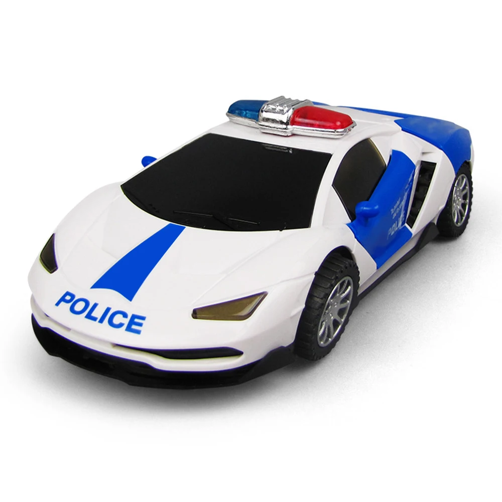 

New Arrival Simulation Electric Patrol Wagon Car 360 Degree Rotating Universal Wheel Vehicle LED Light Educational Children Toys
