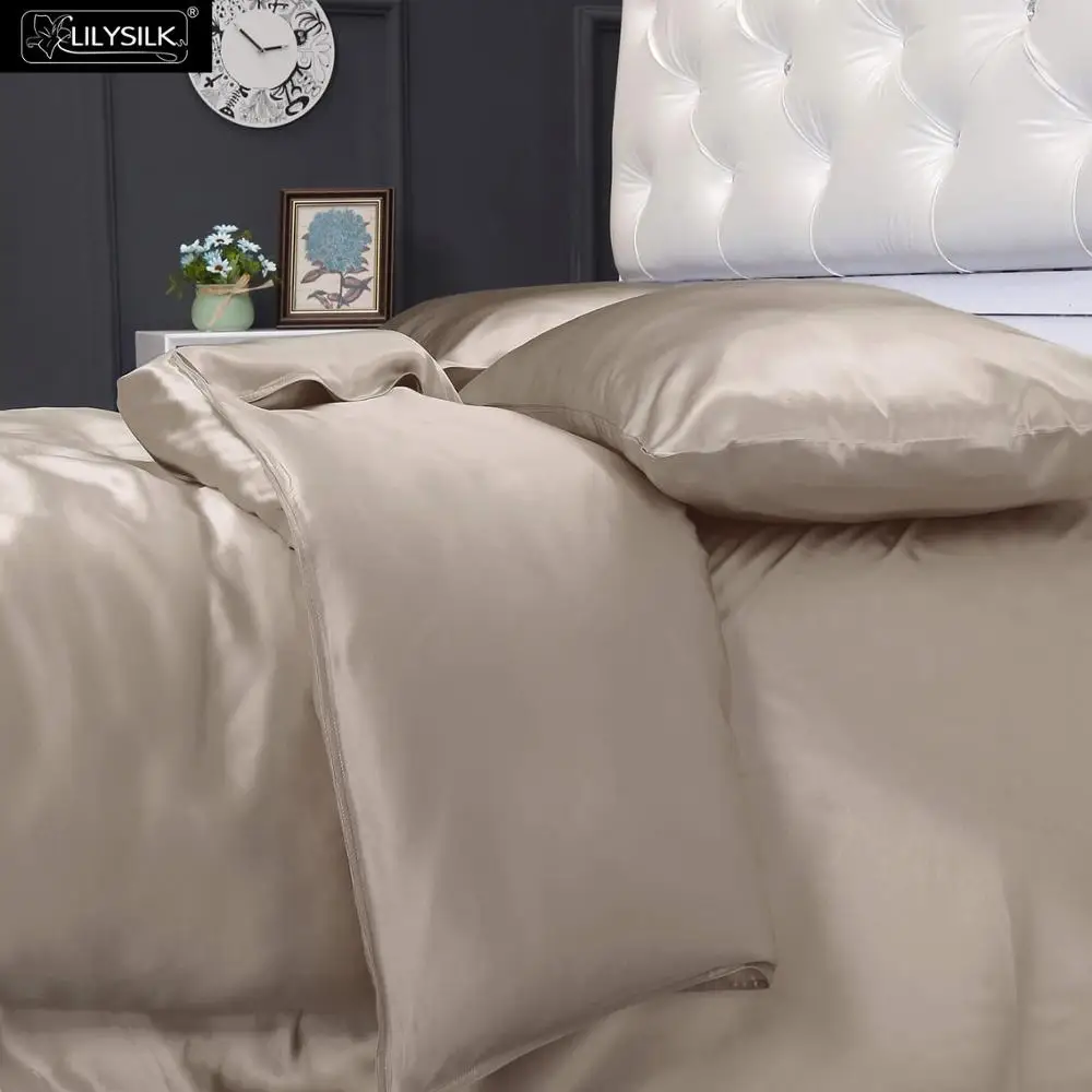 LilySilk пододеяльник шелк 100 чистый натуральный тутовидный натуральный 19 momme шелк бесшовный роскошный 140x210 см распродажа