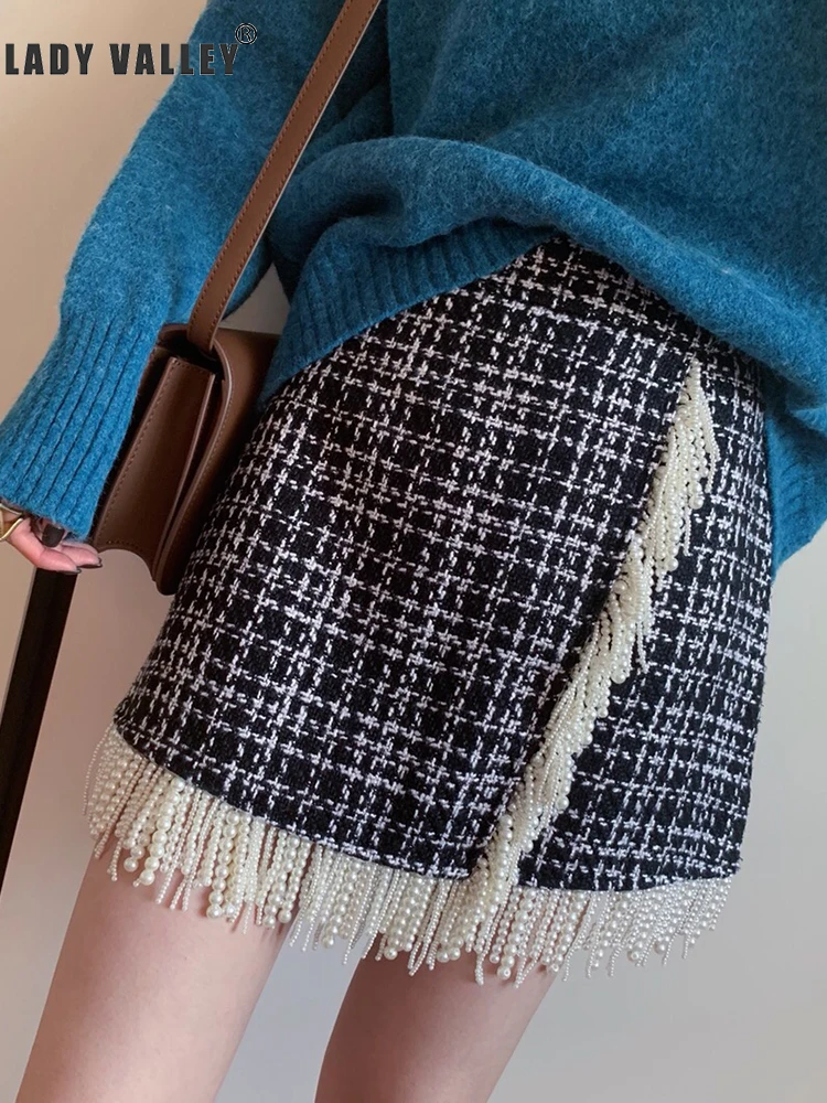 Маленький аромат стиль тяжелое ремесло бисером жемчугом кисточкой твид