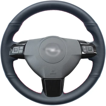 

Black PU Faux Leather Steering Wheel Cover for Vauxhall Astra Signum Vectra (C) 2005-2009 Zaflra (B) 2005-2014 Saturn Astra 2008