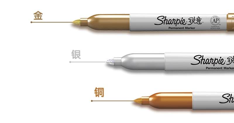 8 шт./лот,, Sanford Sharpie, экологически чистые перманентные маркеры, 8 цветов, набор, маркер для рисования