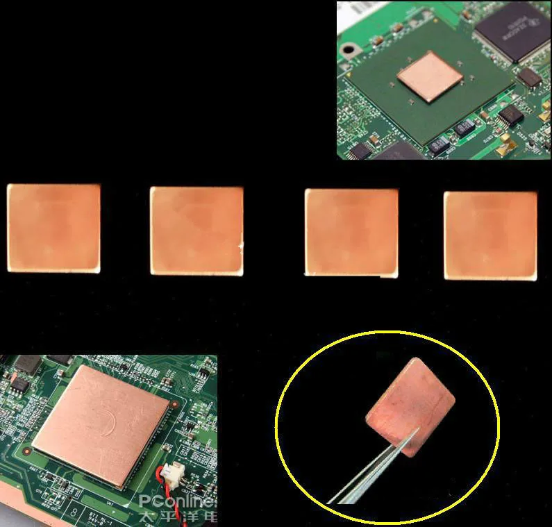 DIY ноутбук Тетрадь Процессор GPU 15*15/ 20*20 мм Медь ломтик теплоотвод для рассеивания