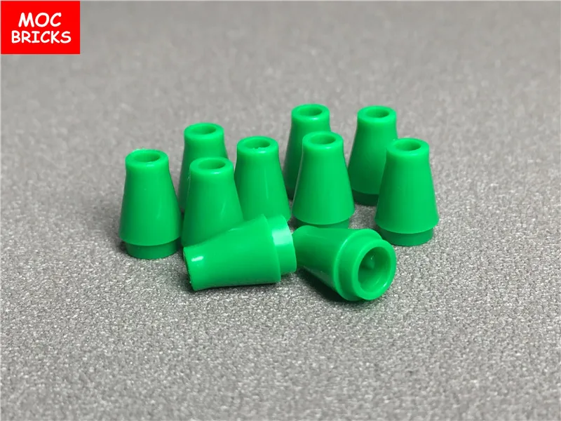 20 шт./партия кубики MOC красочный конус 1x1 без топа паз подходит для 4589 развивающие