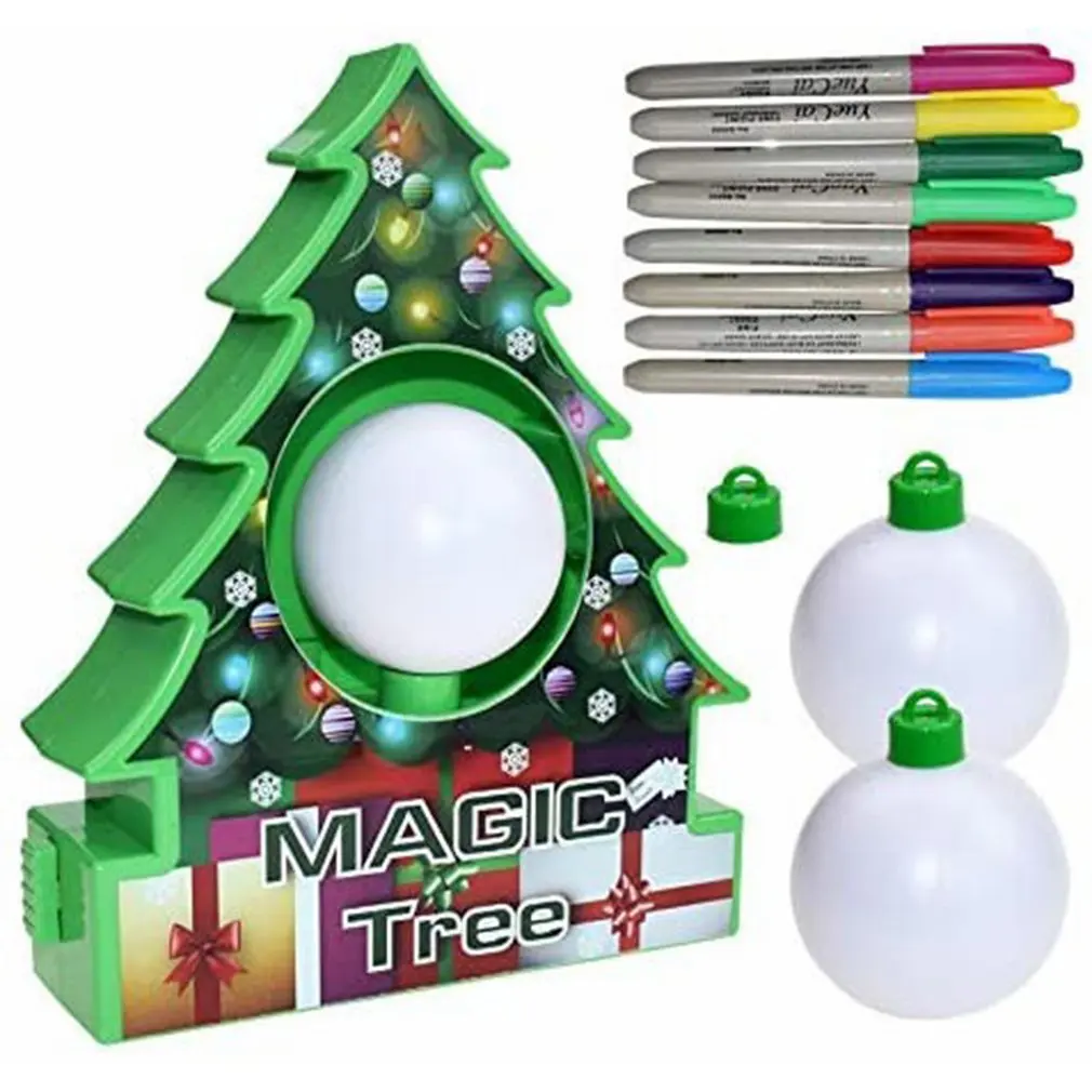 

Christmas Tree Ornament Electric Colored DIY Decoration Christmas Tree Painting Ball Kids Art Crafts