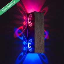 

2016 Novelty design Light led Wall Lamp 6W For Aisle Bedroom Corridor Porch,Background butterfly Light Luminous Efficiency Lamps