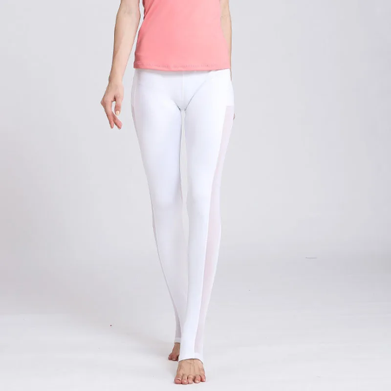 Новое поступление, спортивные штаны для йоги, женские спортивные Леггинсы, однотонные бесшовные леггинсы для тренировок, штаны для ног - Цвет: White
