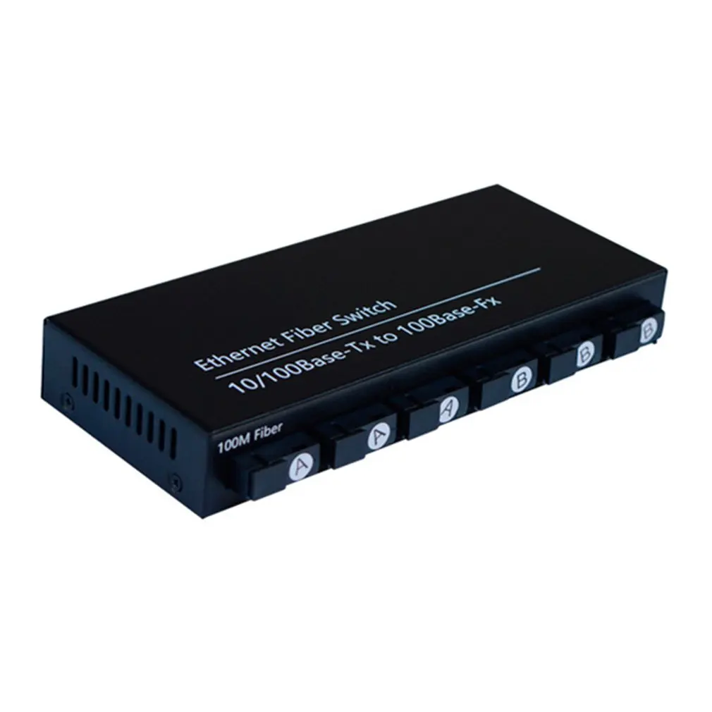 6 Light 2 Электрический 100 м коммутатор для высокоскоростной сети Ethernet конвертер 25 км Ethernet волоконно-оптический медиаконвертер одиночный режим 2* RJ45