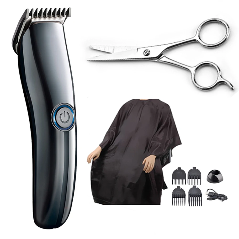 

Hair Clippers Kit Cordless USB Rechargeable Hair Brush Apron with 4 Guide Combs for Adults Children Hair Salon Hot Apr30