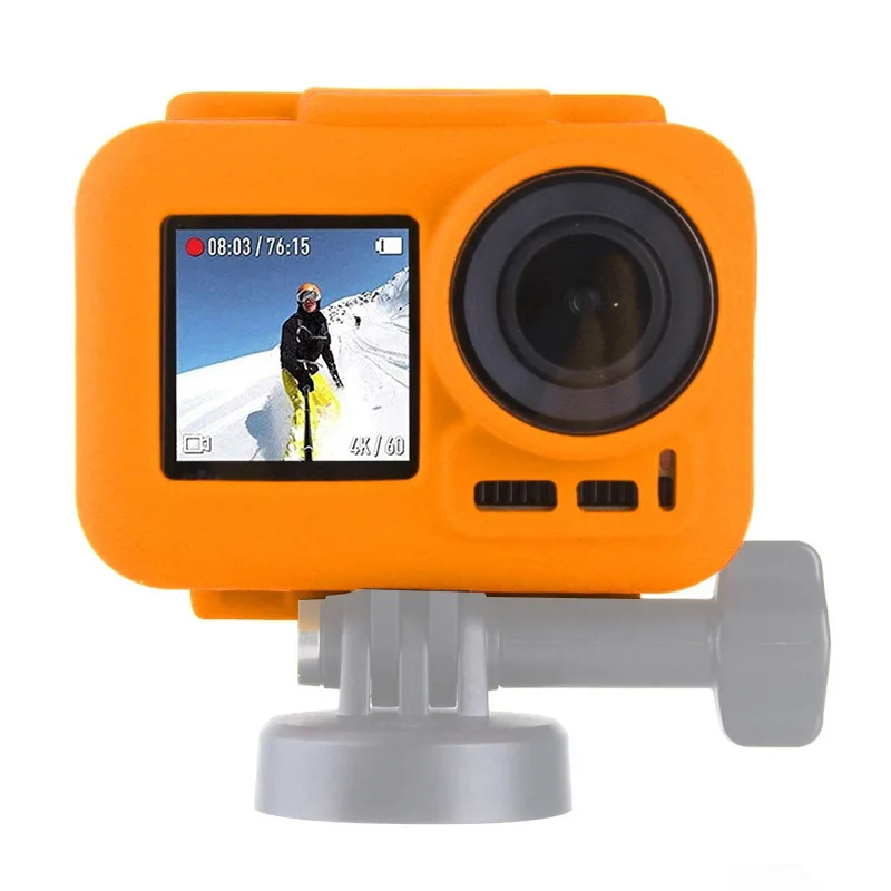 Силиконовый чехол для камеры, мягкая защитная коробка для DJI Osmo Action User Friendly DQ-Drop - Цвет: Orange