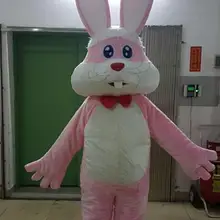 Горячая Пасхальный кролик розовый кролик мультфильм маскарадный костюм взрослый размер для Хэллоуина Рождество carvinal вечерние мамамаскарадные костюмы на заказ