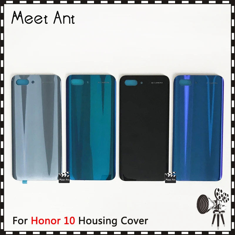 Для huawei honor 10 задняя крышка батарейного отсека задняя крышка стекло с клеем с объективом камеры или без объектива камеры