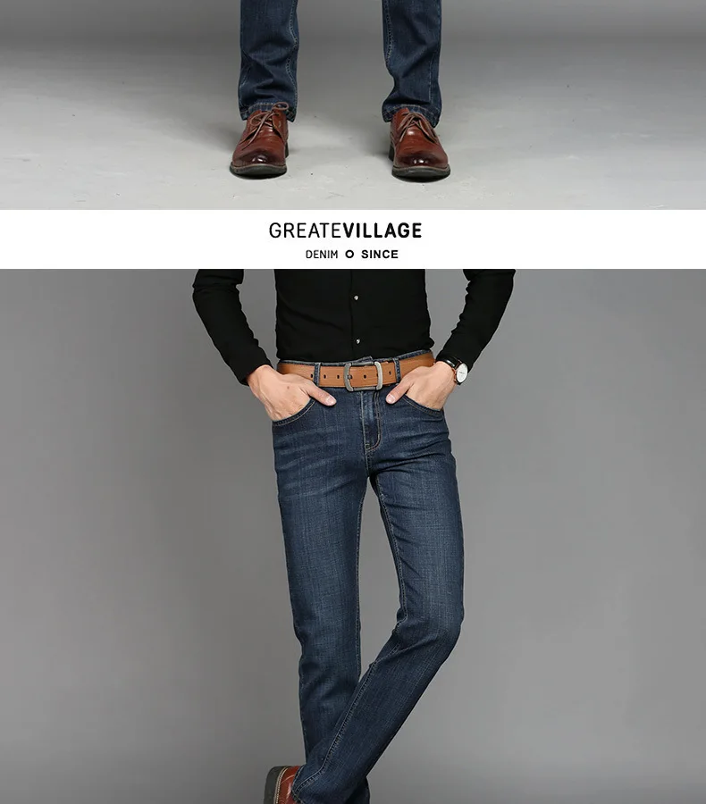 Jeans Men's Slim Women's Light Straight-leg Elasticity Casual Pants Men Spring And Autumn New Style Men's Youth Long Pants Four