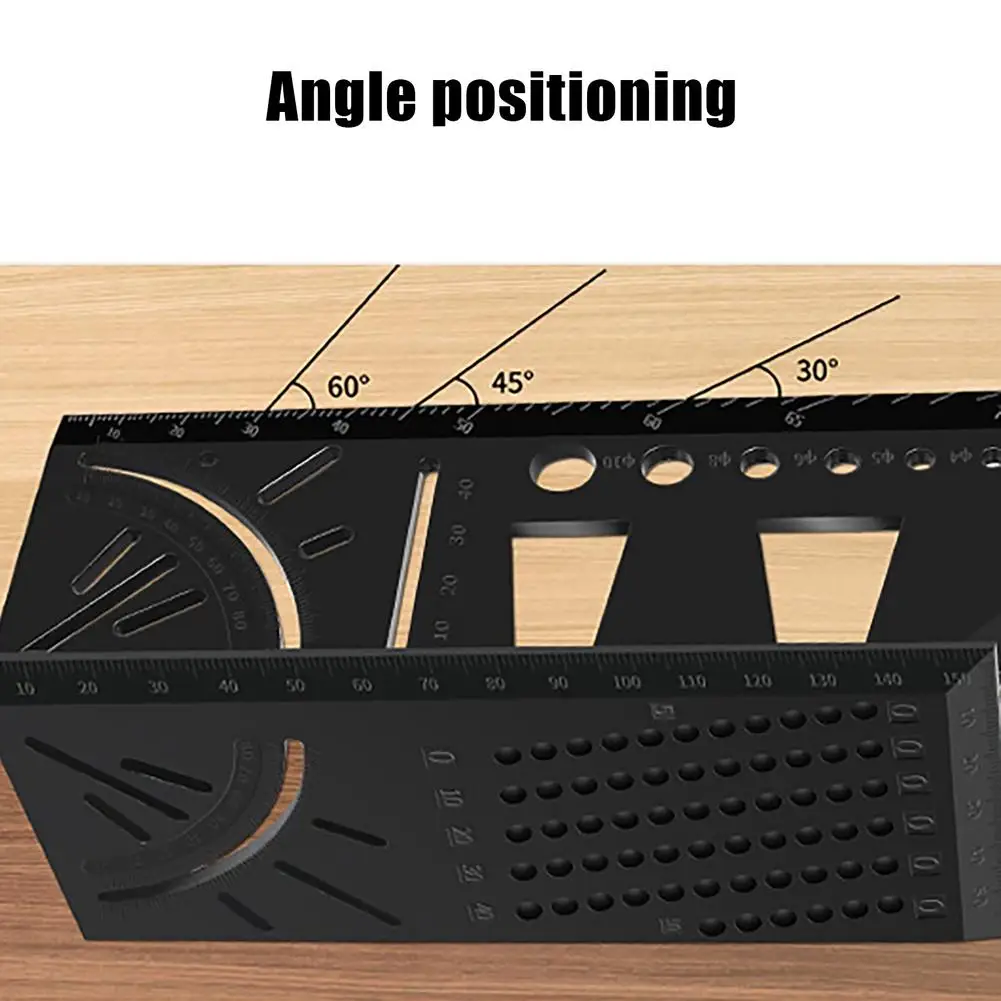 Carpenter's Line Square Measuring Ruler 45 Degree Line Ruler Woodworking Scribe Mark Gauge T-Type