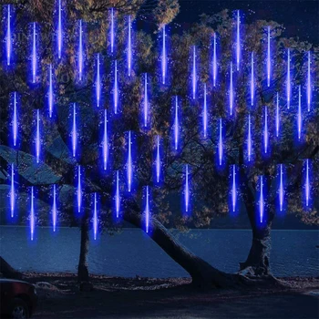 

30cm 10 Tubes LED Solar Shower Light Outdoor Waterproof Garland Meteor Holiday Strip Garden Street Christmas Decoration