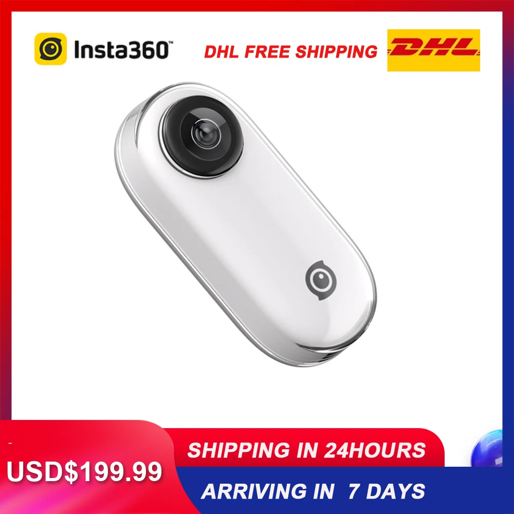 

Insta360 Go 1080P Mini Camera Sports Action Panoramic Camera For APP YouTube Vlog Video Making FlowState Slow Stabilized Camera