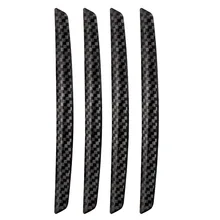 Protetor de arranhões de fibra de carbono, 4x tiras de proteção de porta de carro anti-colisão guardar borda molde